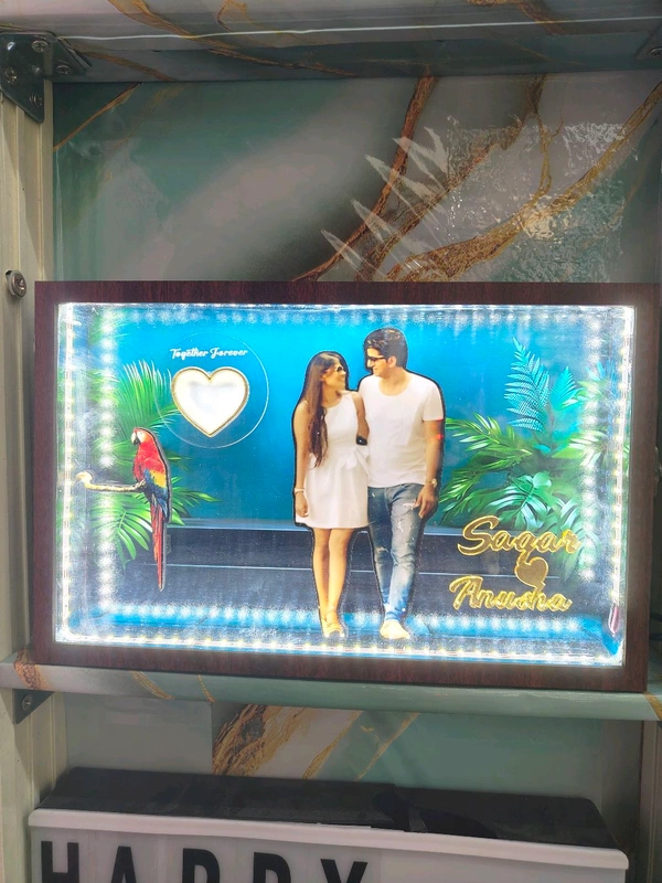 A4 SIZE - Couple Cutout Miniature LED BOX