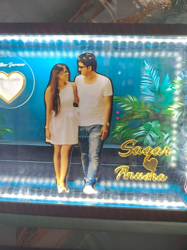 A4 SIZE - Couple Cutout Miniature LED BOX