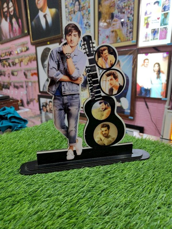 Customized Cutout Frame - Guitar With 3 Pic 