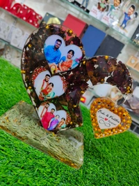 Hanging Heart Resin Frame - 10 inch - With 2 Keychains - Regular Price, 50