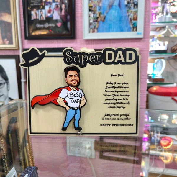 Super Dad Caricature Table Frame