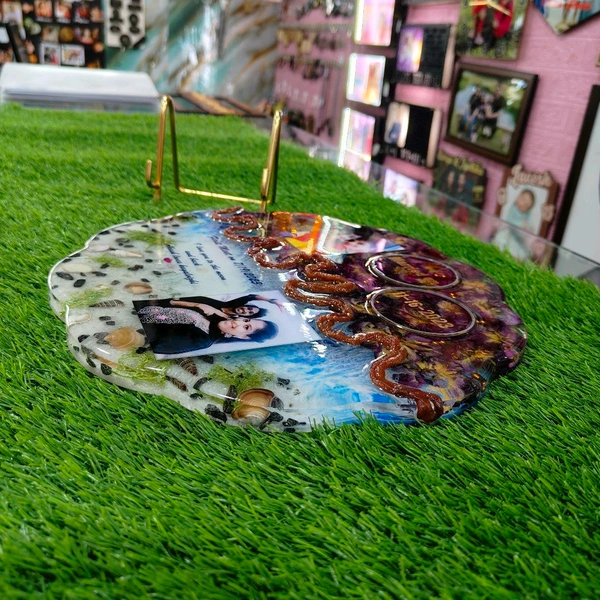 Floral Shape Double Theme Resin Frame - 12x12 Inch Size - Member Price, 50