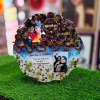 Floral Shape Double Theme Resin Frame - 12x12 Inch Size - Member Price, 50