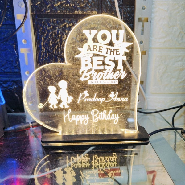Best Brother in the World Acrylic - Single LED - Regular Price