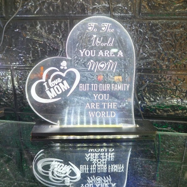I Love Mom Acrylic - Single LED - Member Price