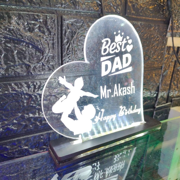 BEST DAD Acrylic - Single LED - Regular Price