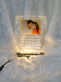 Happy Birthday Message with Photo Acrylic - Single LED - Regular Price