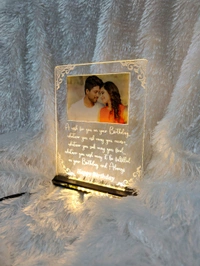 Happy Birthday Message with Photo Acrylic - Single LED - Regular Price