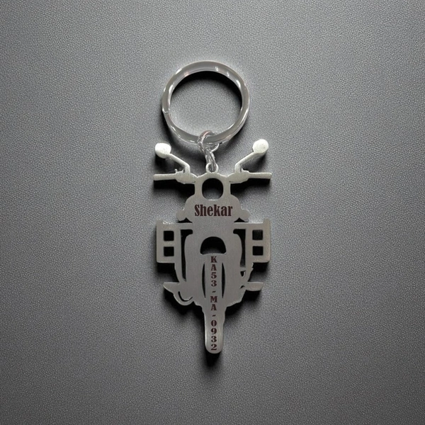 Bike Keychain - Steel Keychain with Name Engraving - Regular Price