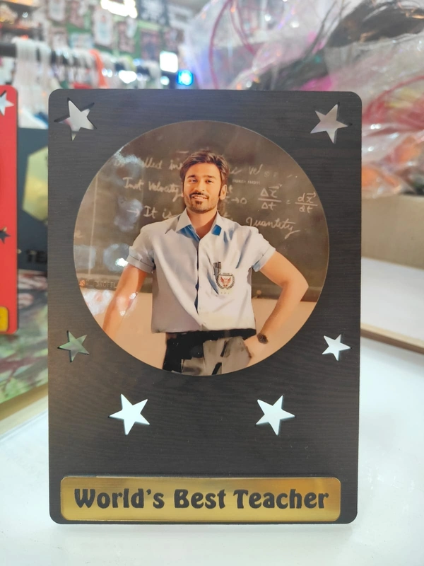 My Album Zone World's Best Teacher - Black MDF Table Frame