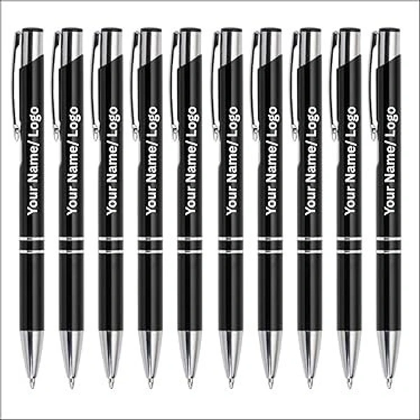 Personalized Metal Black Pen with Name Engraving - 1000 Qty