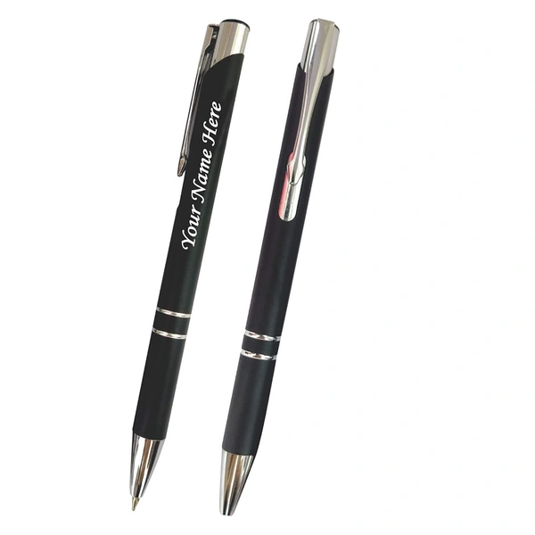 Personalized Metal Black Pen with Name Engraving - 1000 Qty