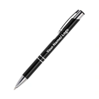 Personalized Metal Black Pen with Name Engraving - 1000 Qty