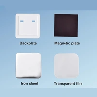 50mm 2x2 Inch Square Fridge Magnet - 50 Qty