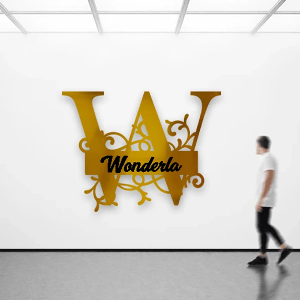 W - Alphabet Monochrome Acrylic Letter - 12" Inch