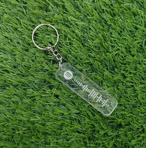 Acrylic Engraved Keychain With Spotify Code