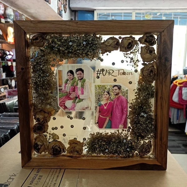 Resin Wooden Box Frame - 12x12" Inch