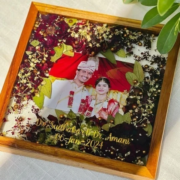 Resin Wooden Box Frame - 12x12" Inch