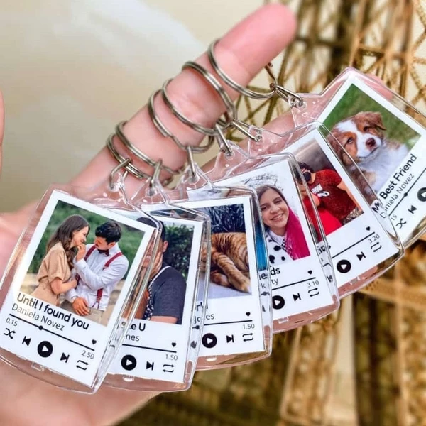 Polymer Photo Printed Keychain