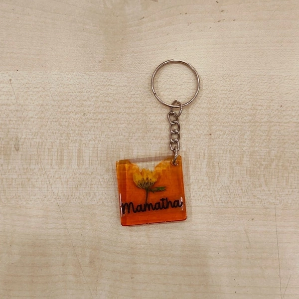My Album Zone Square Resin Keychain