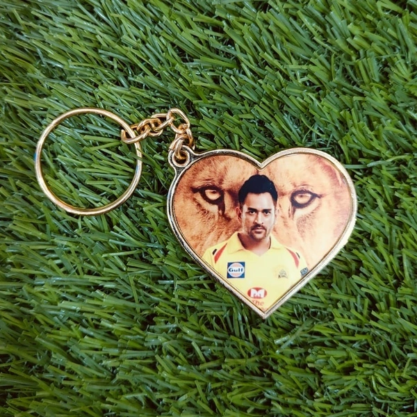 Gold Metal Keychain - Heart Shape - 