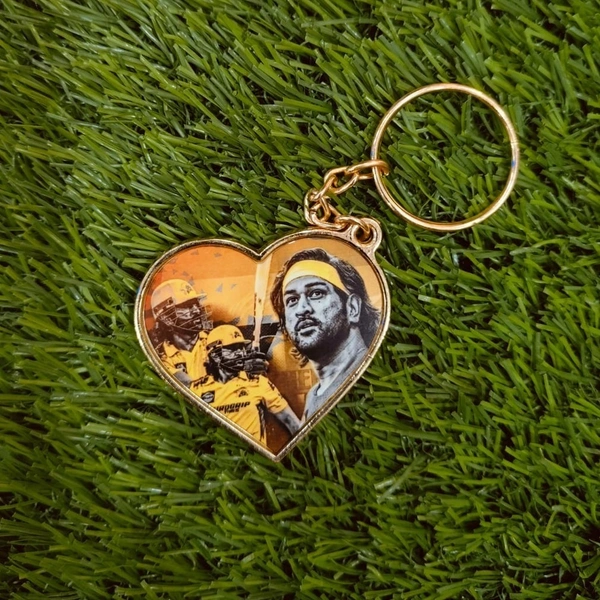 Gold Metal Keychain - Heart Shape - 