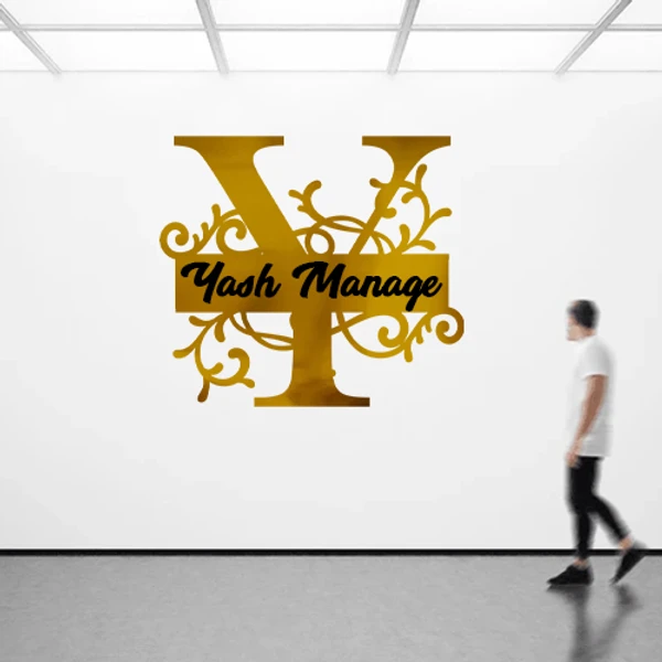 Y - Alphabet Monochrome Acrylic Letter - 15" Inch