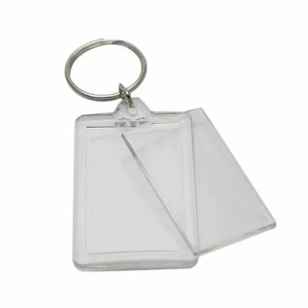 Personalized Clear Acrylic Photo Keychain – Custom Insert Picture Keyring - 500 Qty