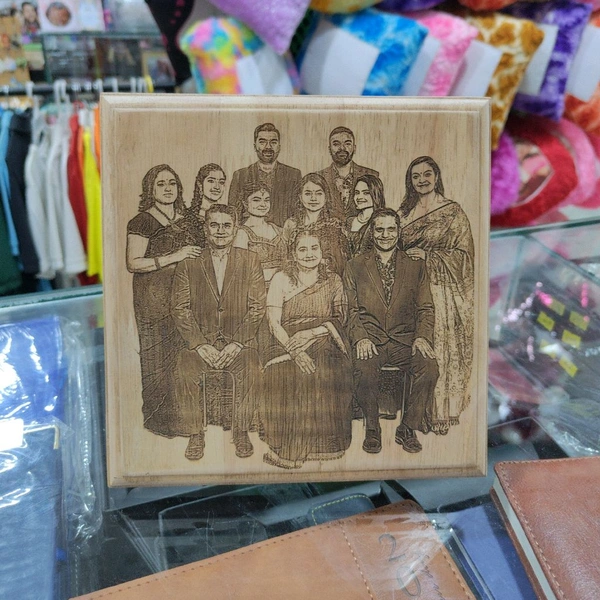 8x8 inch Square - Engraved Wooden Plaque - Member Price