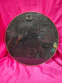 12x12" Inch Round - Golden Beeding Photo Frame - Sparkle Laminated