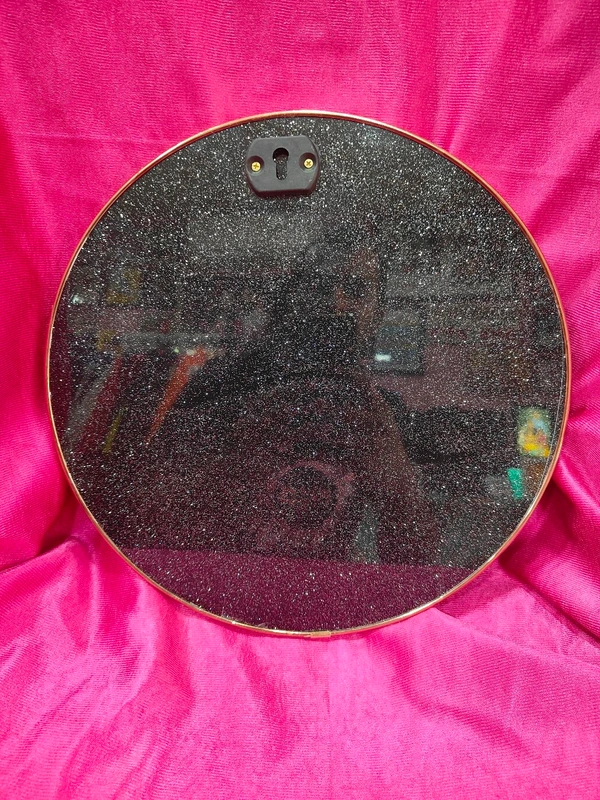 12x12" Inch Round - Golden Beeding Photo Frame - Sparkle Laminated