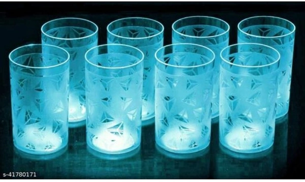 Prism Water Juice Drinking Glasess - Free Home Delivery , 300 m.l., pack of 8