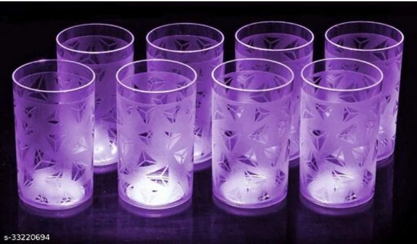 Prism Water Juice Drinking Glasess - Free Home Delivery , 300 m.l., pack of 8