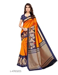 Stylish Trendy Women's Saree - 7 color available , Free Home Delivery , Free, pack of 1