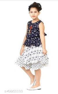 Pretty Trendy Girls Top And Bottom Set - 4-5Year, Free Home Delivery 