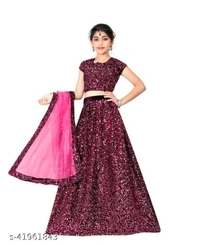 Tinkle Funky Kids Girl Lahnga Cholis - Free Home Delivery , 5 color available , 6-7 Year, pack of 1