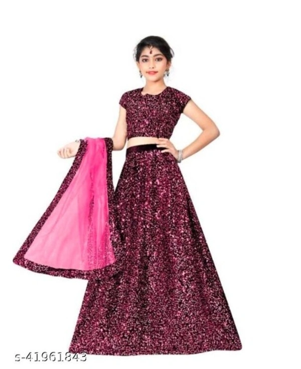 Tinkle Funky Kids Girl Lahnga Cholis - Free Home Delivery , 5 color available , 6-7 Year, pack of 1