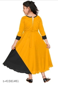 Kids Frock - Yellow&black, Free Home Delivery , 2-3-4-5-6-7-8-9 Years , pack of 1