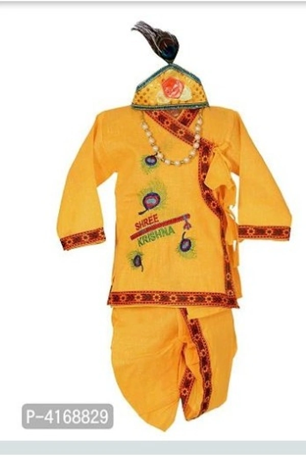 Krishna Kurta Fress  - Yellow , Free Home Delivery , 1 To 6 Years available , pack of 1