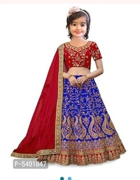 Party Wear Semi Stitched Lahenga Choli - 4 color available , Free Home Delivery , 1 to 15 Years available , pack of 1