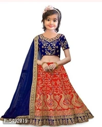 Party Wear Semi Stitched Lahenga Choli - 4 color available , Free Home Delivery , 1 to 15 Years available , pack of 1