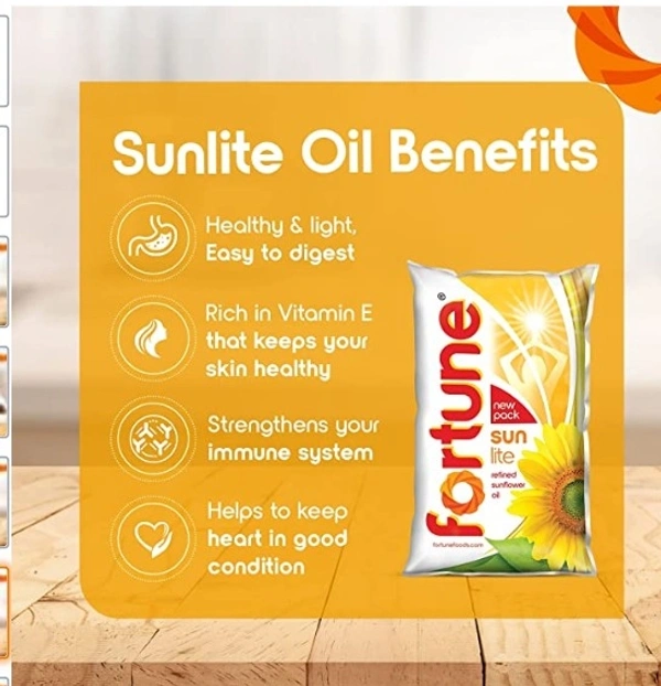 Fortune Sun Lite Refined Sunflower Oil - Free Home Delivery , 1 Ltr., pack of 1