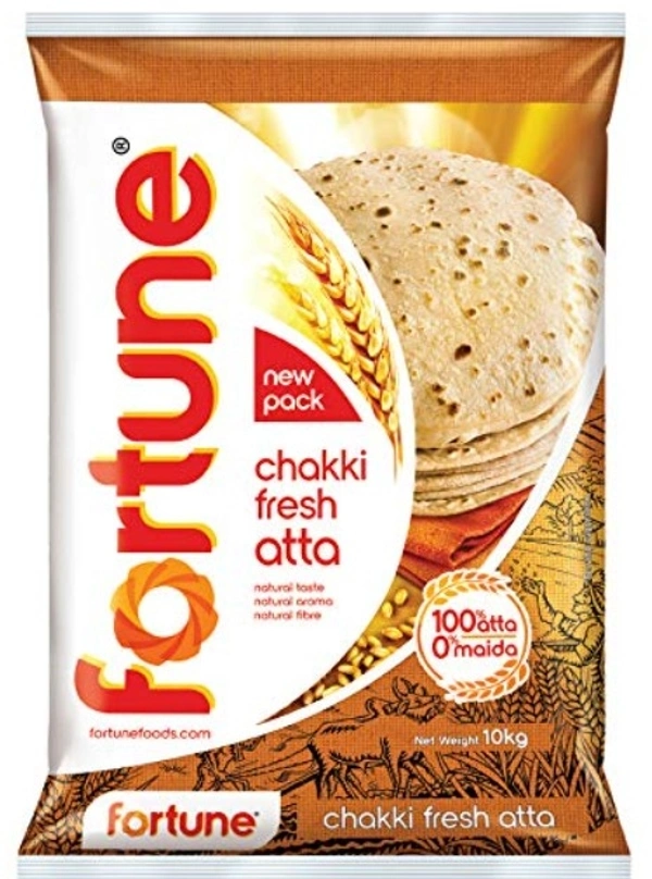 Fortune Chakki Fresh Atta - Free Home Delivery , 10 k.g.