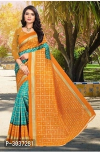 Trending Printed Art Silk Saree With Blouse Piece - 4 color available , Free Home Delivery , Free , pack of 1