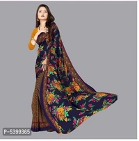 Stylish Georgette Multicoloured Floral Saree With Blouse Piece - Free shipping , Free, pack of 1