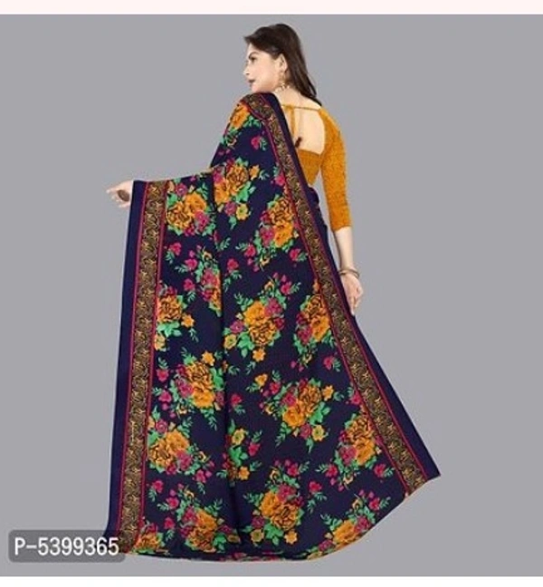 Stylish Georgette Multicoloured Floral Saree With Blouse Piece - Free shipping , Free, pack of 1