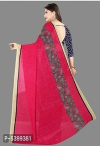 Stylish Georgette Multicoloured Paisley Saree With Blouse Piece - Free shipping , Free , red, pack of 1
