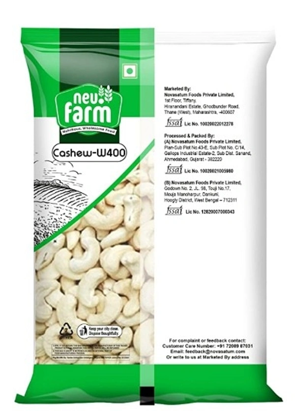 Neu.Farm - Value - Cashew/Kaju - Whole W400 - Cashew Nuts (Small Size)  - Free shipping , 1kg