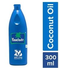 Parachute 100 % Pure Coconut Oil, 300 ml  - Free shipping , 600ml, pack of 1