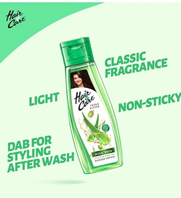 Hair & Care with Aloe Vera, Olive Oil & Green Tea Damage Repair Non-Sticky Hair Oil - Free shipping , 200ml